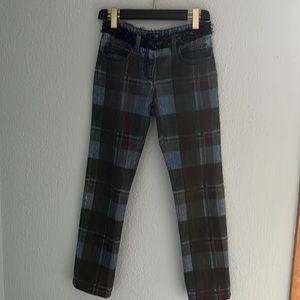 Chanel Plaid Jeans, Size 36